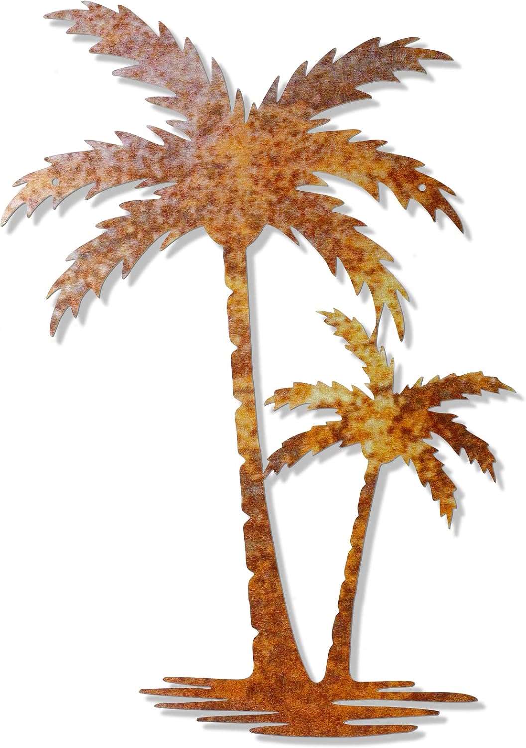 Plaques & Wall Art - Shimeyao Palm Tree Metal Wall Art Home Decor Beach Theme Outdoor Wall Decor Hanging Metal Tree Cutout Tropical Decorative Metal Wall Plaque for Garden Home Patio Outdoor Supplies