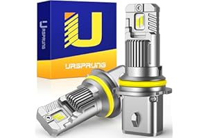 Ursprung 2024 Newest 9007 HB5 Bulb, 22000LM 600% Super Bright 9007 Bulb, Plug-N-Play 1:1 Size Halogen Replacement, All in One design Dual Beam, 99% Canbus Ready, 6500K Cool White, Pack of 2