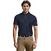 PGA Tour Mens Solid Cooling Texture Golf Polo Shirt
