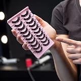 CNMTCCO False Eyelashes 10 Pairs Russian Strip Lashes D Curl Wispy Dense Faux view 6