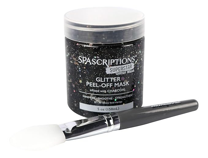 Download Amazon Com Superstar Glitter Peel Off Mask Infused With Charcoal With Applicator Beauty PSD Mockup Templates