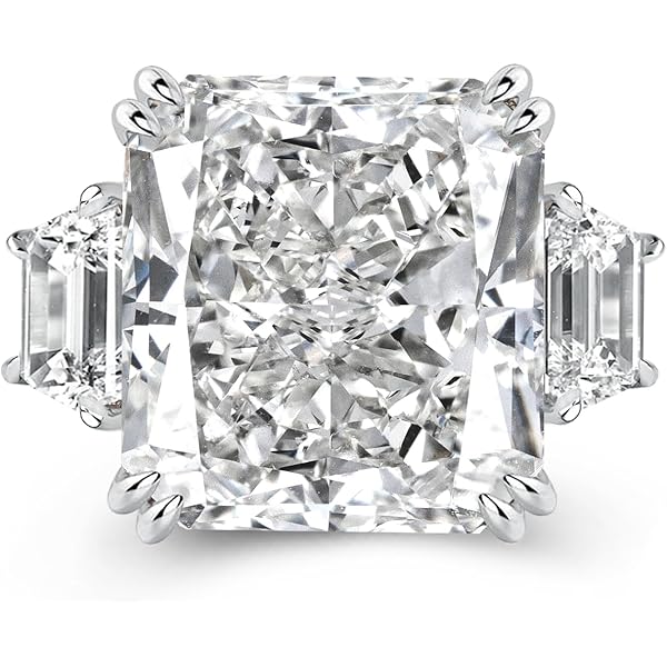 Amazon.com: SixTwo Retro 925 Sterling Silver Womens Asscher