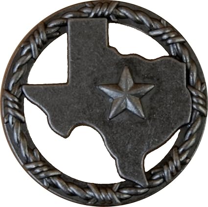 Set Of 24 Texas With Barbwire Ring Lone Star Drawer Cabinet Pull