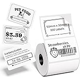 M110 Thermal Labels - 1.96"X1.18" (50X30MM), Compatible with Label Maker Machine M100/ M110/M220/ M250/ M221/M421/241BT/243BT, Multi-Purpose Adhesive Thermal Labels, Black on White, 230 Labels/Roll