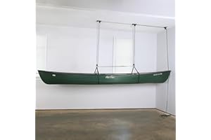 Teal Triangle Heavy Duty Elite Canoe Hoist, Easy-Lift Garage Pulley System, Holds 150 lbs, Fits 8-Foot Ceilings, Patented No-