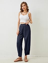 Xiaoxuemeng Womens Baggy Wide Leg Pants Casual