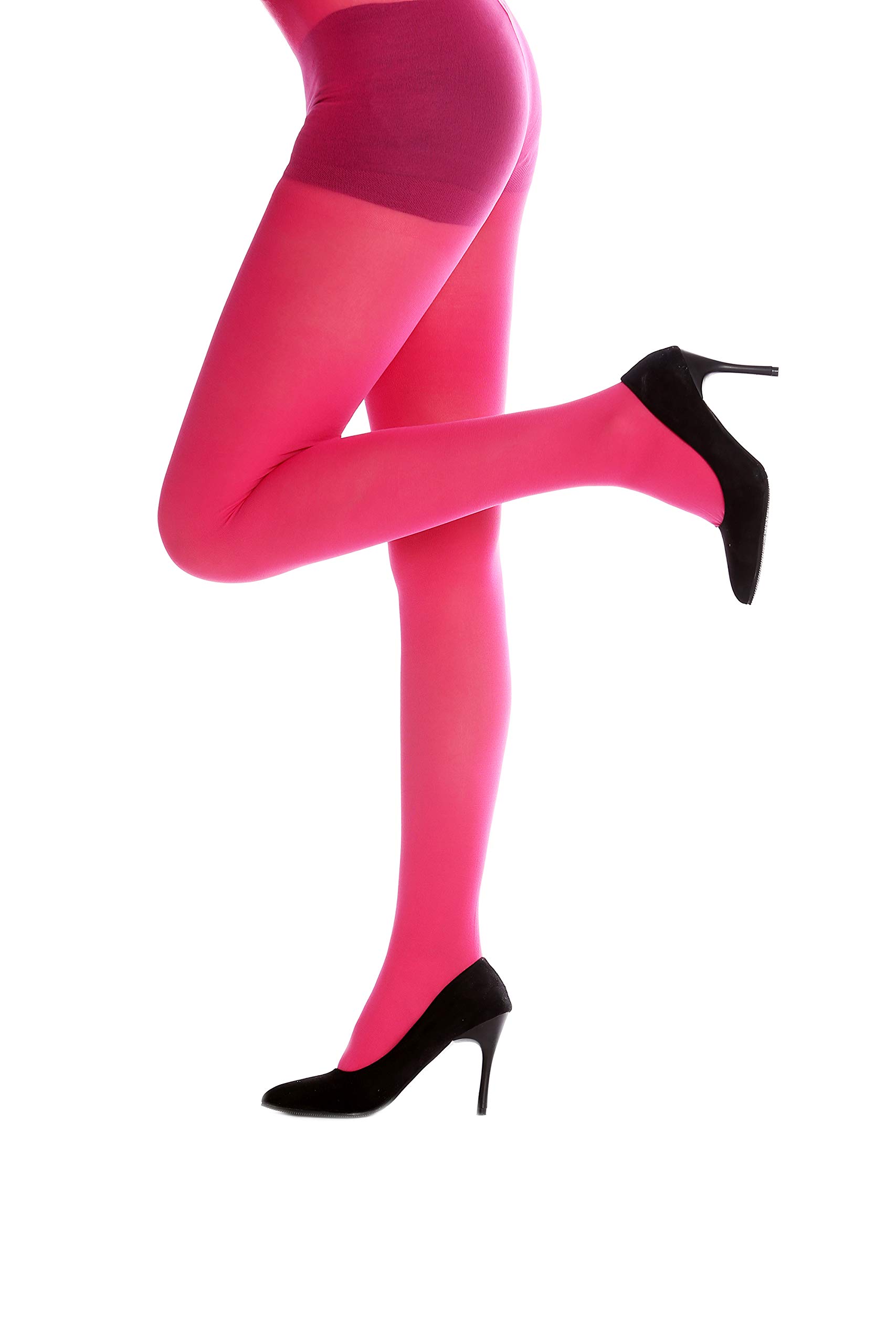 DRESS ME UP - WZ-012P-rosy Pantyhose Tights Lady Costume Halloween elastic pink S/M