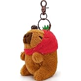 ChunlongFour Cute Keychain Capybara Plush Keychain Bag Charms Pendant for Christmas Gifts Handbag Backpack Car Keys Purse