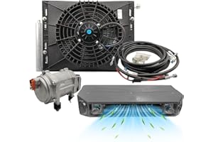Aspligo Electric Air Conditioner 12v Under Dash air conditioning Kit 12 volt universal car ac system Fit for Van Auto RV Truck Motorhome Boat Bus (Only Cooling)