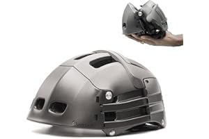 Overade Plixi Foldable Helmet - for Bike, Kick Scooter, e-Bike - Volume Divided by 3 when Folded- Same Protection as Classic Helmet