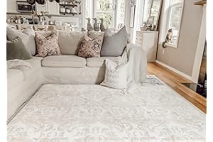 Comfort Design Mats | Premium Stylish Foam Floor Mat, Baby Play Mat | Cushy-Soft & Thick, Easy-to-Clean, Hypoallergenic, Non-Toxic, Pet-Friendly | One Piece - Large Neutral Vintage Damask