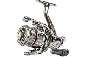 Sougayilang Spinning Reel - 5.2:1 Gear Ratio, 12+1 Bearings Freshwater Saltwater Fishing Reel, Ultra-Smooth CNC Aluminum Spool, Lightweight & Powerful for Bass Trout Salmon