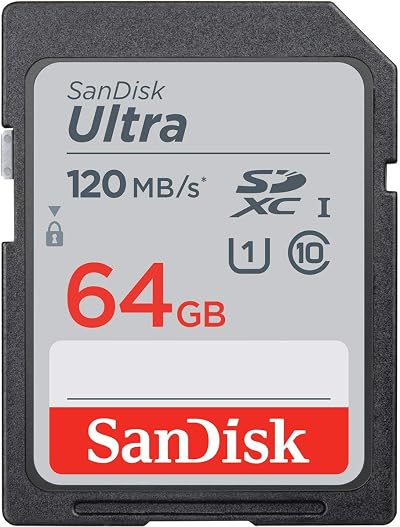 SanDisk Ultra Memory Card 120MB/s UHS-I Class 10 U1 V10 up to 512GB