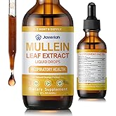 Javeriah Mullein Drops for Lungs Cleanse - Cordyceps, Marshmallow Root & Licorice Root Extract, Respiratory Herbal Supplement with Mullein Leaf Extract for Immune Support & Bronchial Cleanse, 2 Fl Oz
