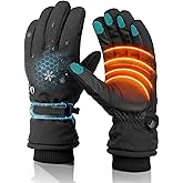 FURTALK Winter Gloves for Men Women Waterproof Windproof Cold Weather Touchscreen Warm Ski Snow Outdoor Work Fleece Lined