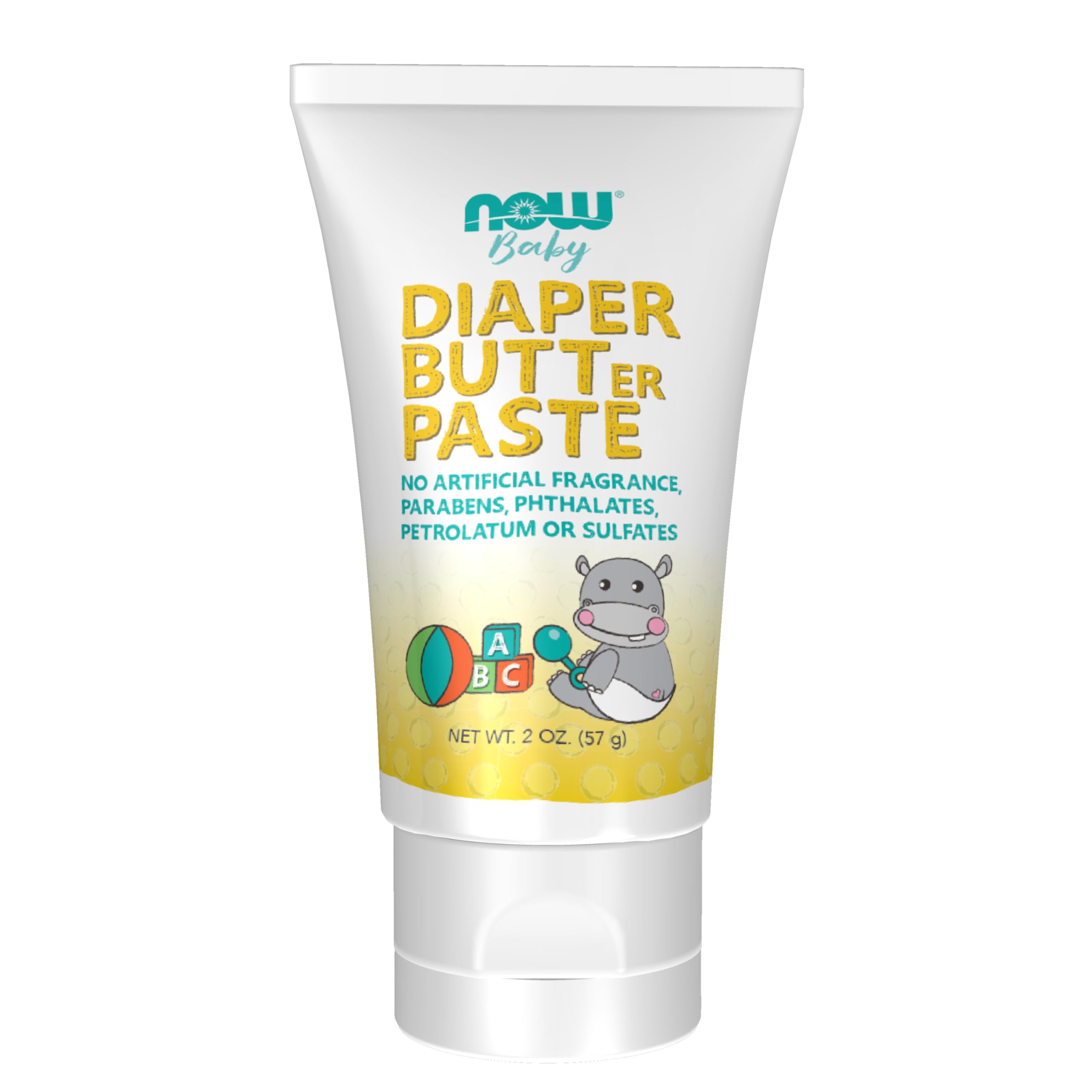 NOW Foods Baby, Diaper Butter Paste, Fragrance Free, No Artificial Fragrance, Parabens, Phthalates, or Petrolatum, 2-Ounce