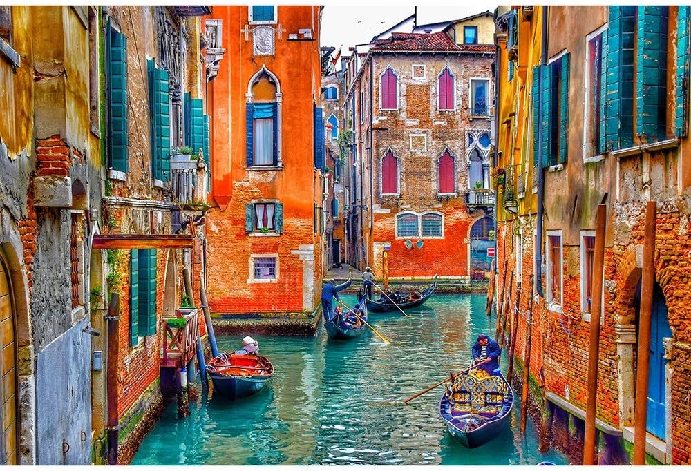 Puzzle Water City of Venice Scenery Wooden Jigsaw Super Challenge 500/1000/2000/3000/5000/6000 Pieces Toys Decoration Gift 0321 (Size : 1000 Pieces)