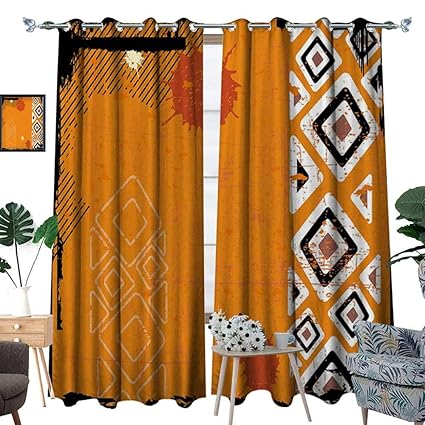 Amazon Com Tribal Window Curtain Fabric Ethnic African Design