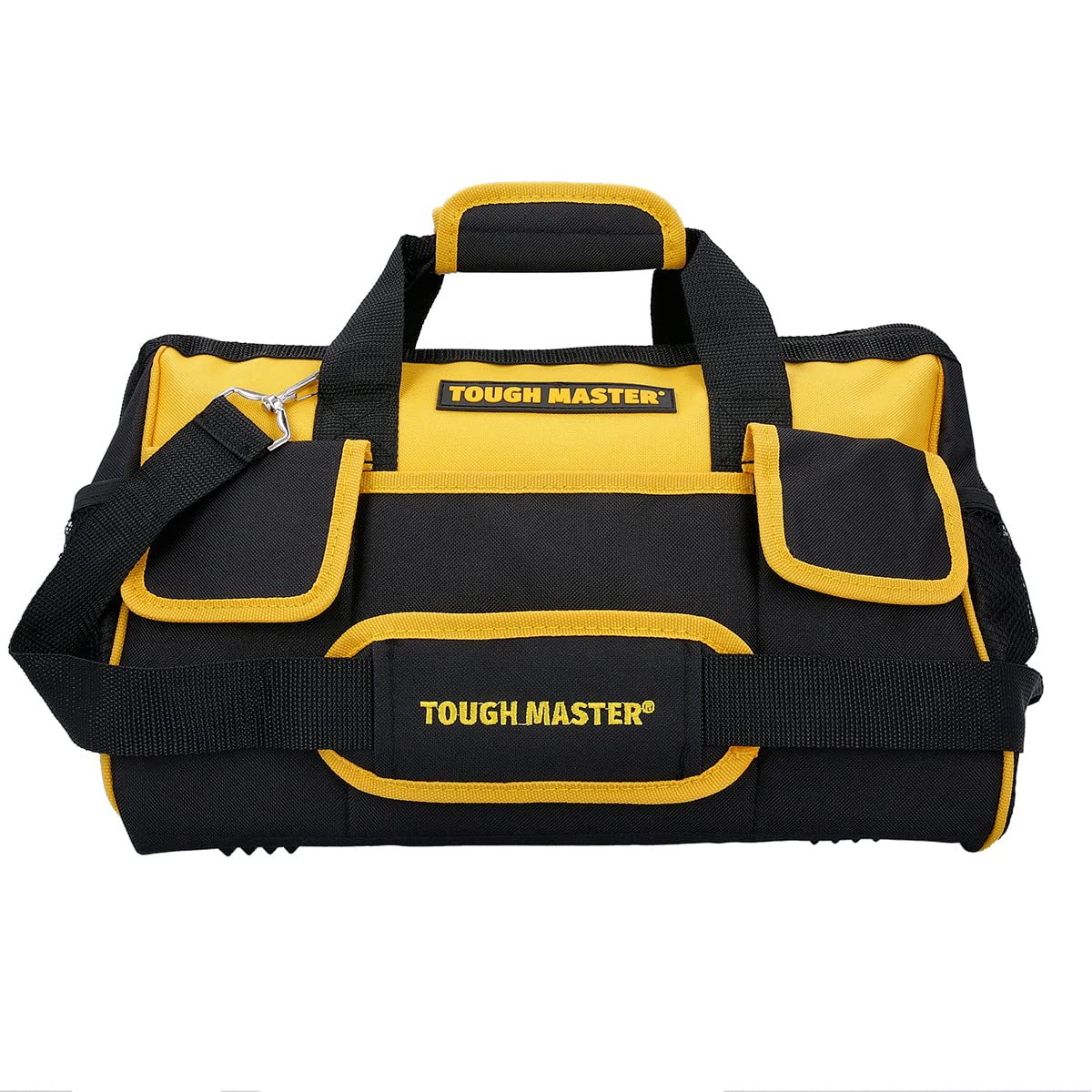 Tool Bag 16" Inch Heavy Duty Large Nylon Smart Tool Storage Bag Organiser 8 Outer & 19 Inner Side Pockets with Removeable/Adjustable Shoulder Strap TOUGH MASTER (16 Inch Tool Bag)