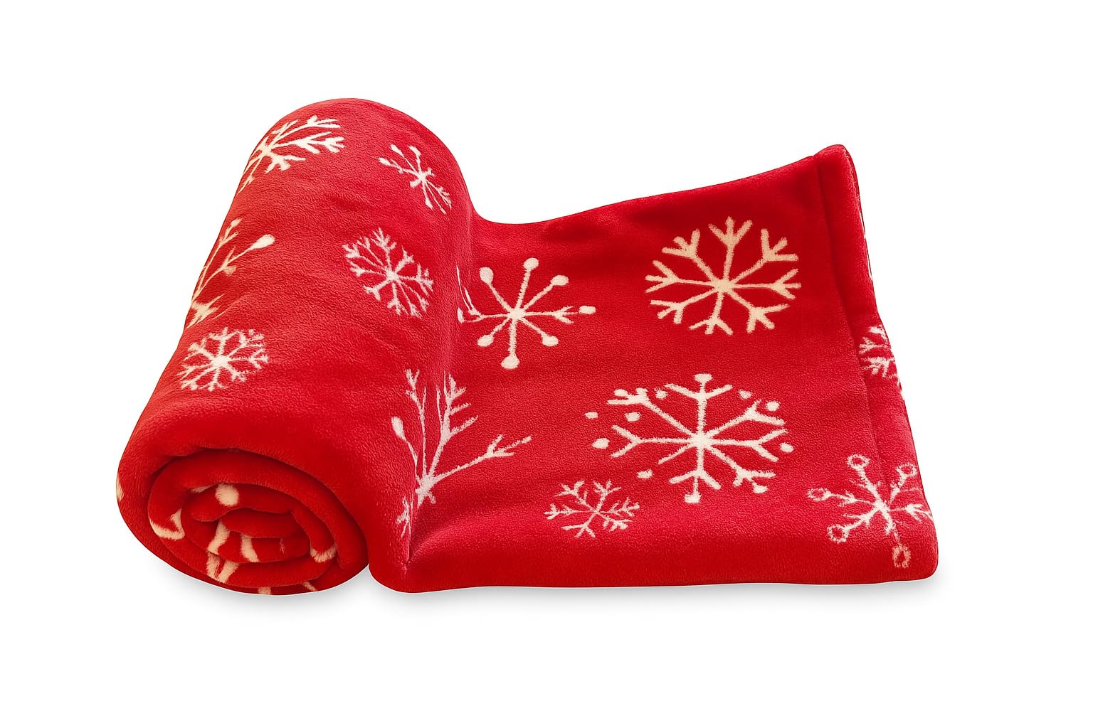 Cozydoze z Christmas Blanket & Soft Fleece Throw. Fun, Festive & Fleecy Xmas Blankets For Adults, Kids, Dogs & Cats (Snowflake Red)