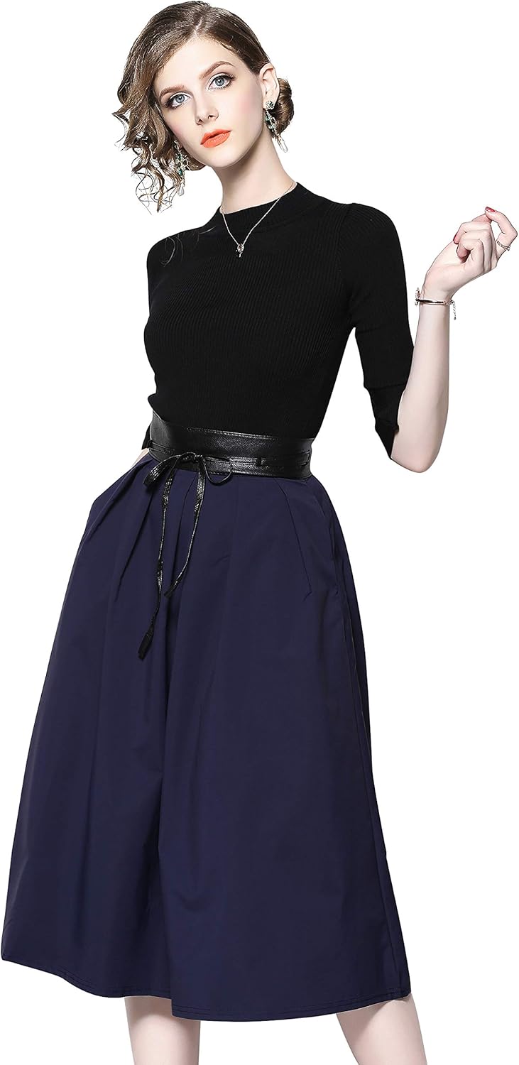 ribbed sweater skirt set