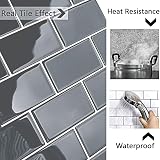Yoillione Thicker Peel and Stick 12x12 Grey Metro Tile 4-10 Sheets view 4