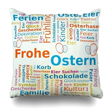 Amazon Com Lsriyzy Throw Pillows Covers In Word Cloud German