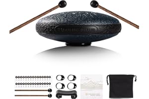 HARMUHOS Steel Tongue Drum 11 Note 6 Inches D-Key Tank Drum Handpan Drum Percussion Instrument for Meditation Entertainment Musical Education Concert Mind Healing Yoga