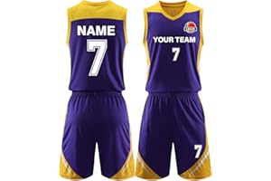 Custom Basketball Jerseys Any Name Number Team Logo - Basketball Uniform Set for Men Boys Kids Aldult