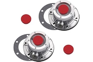 Ailbiuko 343-4024 Trailer Hub Caps Compatible with Stemco,3434024 Aluminum Hub Cap for Trailer Axle with Extra 2 Rubber Plugs and Gaskets(Pack of 2)