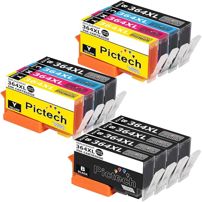 Pictech® Compatible ink Cartridges for HP Photosmart 5520 eAllinOne Printer Replacement for
