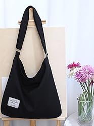 Covelin Women's Retro Large Size Canvas Shoulder