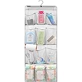 ANZORG Mesh Shower Organizer Hanging Caddy Quick Dry Bathroom Storage for Toiletry Accessories with Rotating Hanger (12 Pocke