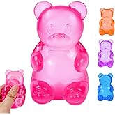 Stress Bear Taba Squishy Balls,Valentines Day Gifts for Him Her Women, Bear Toy Taba Squishy Toys for Kids Stress Relief Squeeze Balls for Valentines Day Gifts Birthday Gifts Party Favors-Rosy