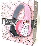 Folding Fatheads Headphones Llama Flower Design Live Love Music