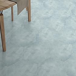Alwayspon 12Pcs Hexagon LVT Flooring Peel and Stick