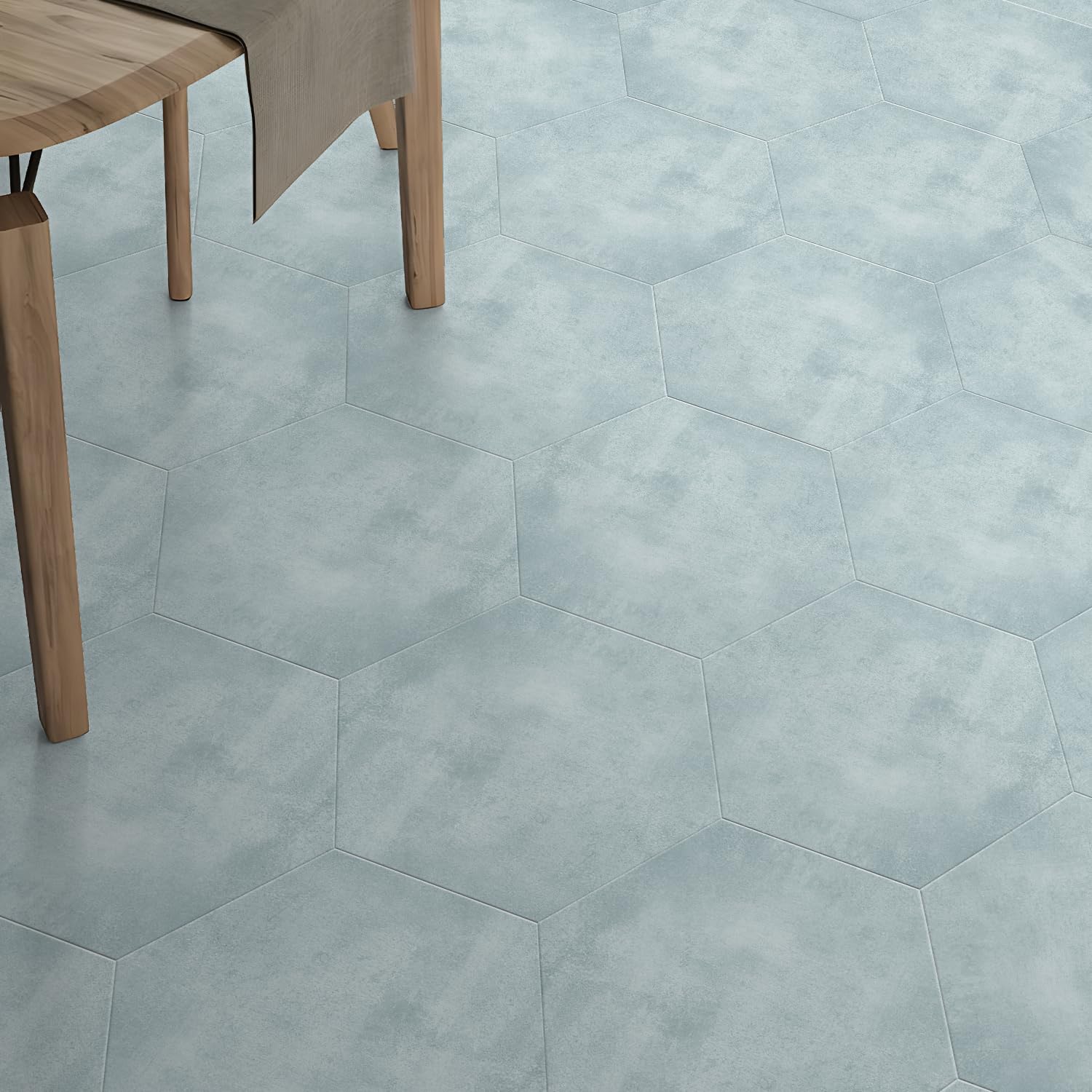 Alwayspon 12Pcs Hexagon LVT Flooring Peel and Stick