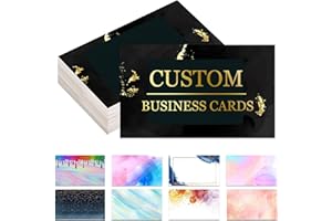 Custom Business Cards With Logo - Personalized Double-Sided Printing for Small Business - Waterproof, Customizable 100 to 100