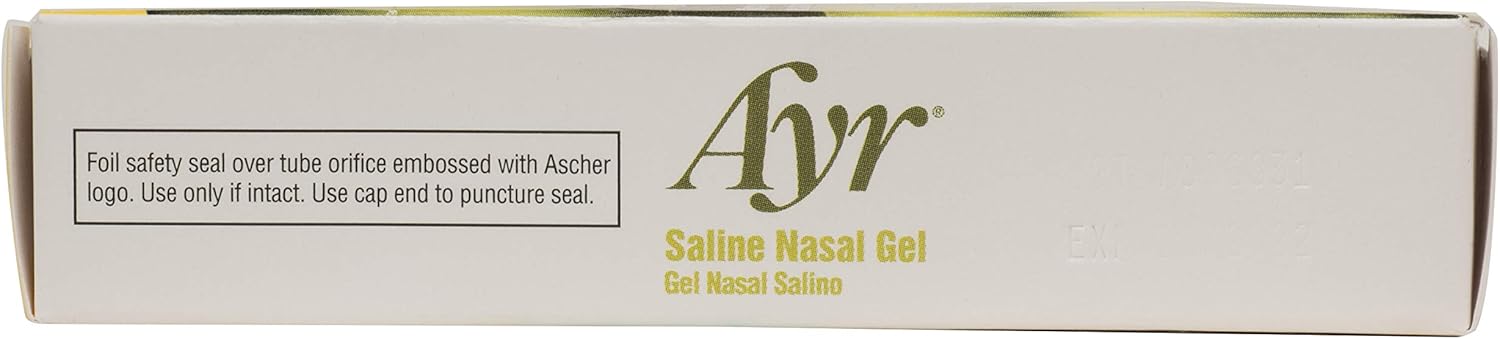 Ayr Saline Nasal Gel, With Soothing Aloe, 0.5 Ounce Tube: Health & Personal Care