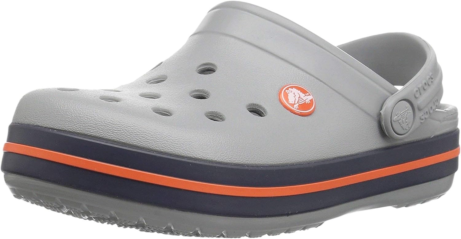 Crocs Kids' Crocband Clog K, Light Grey/Navy, 5 M US Toddler Amazon.ca