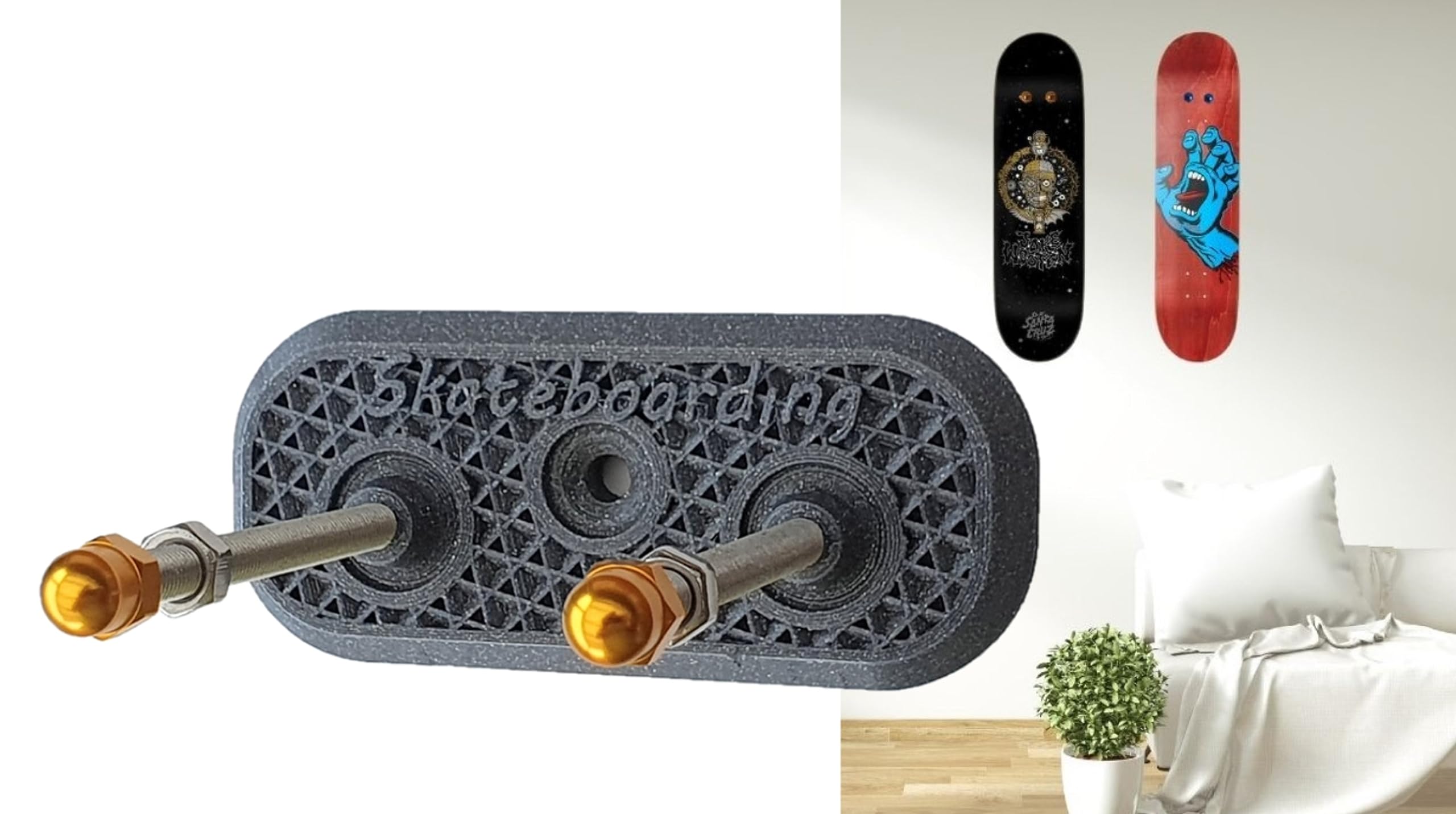 Enhanc3d Designs Wall Stand for Skateboard Board Display for Skateboard Board