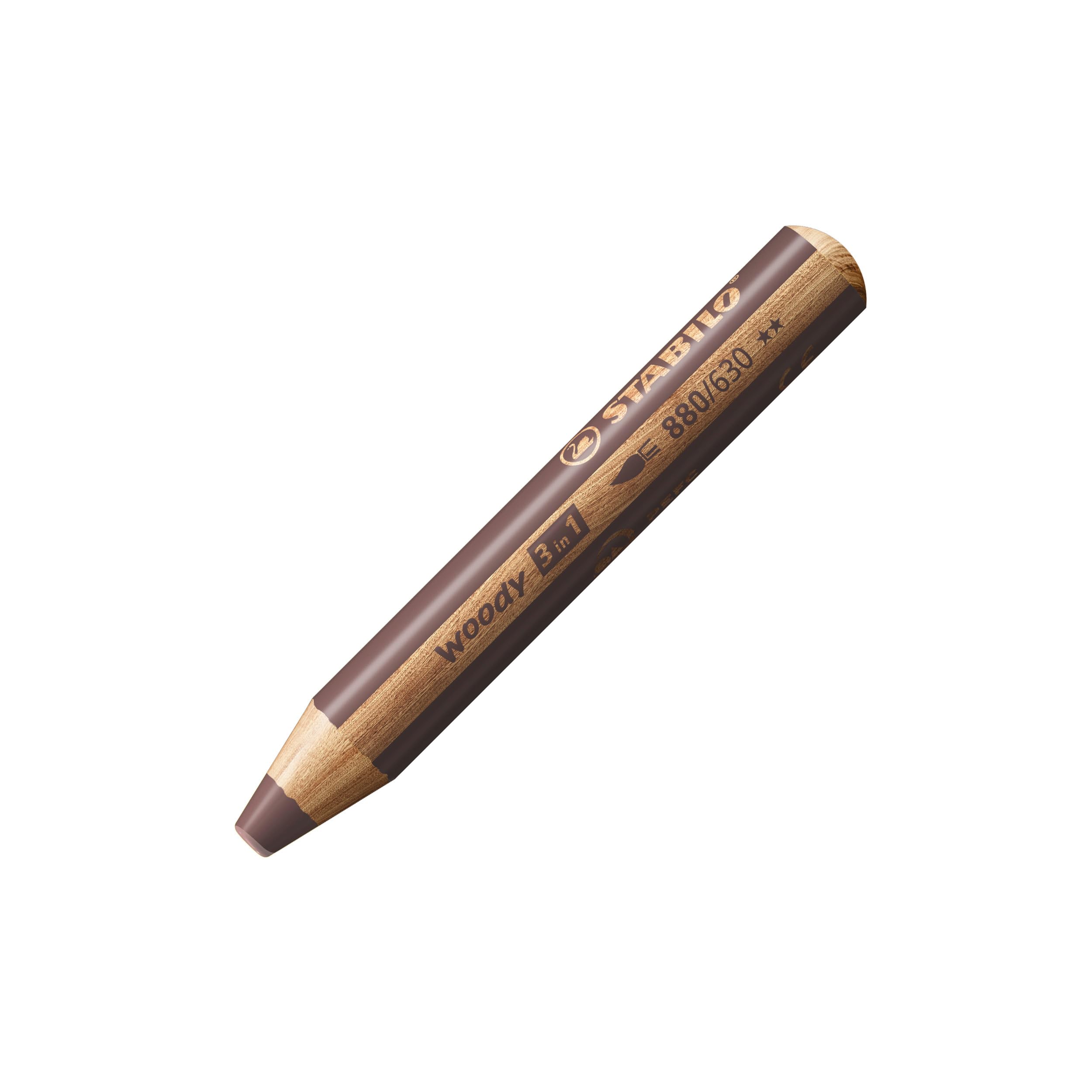 Multi-Talented Pencil - STABILO woody 3 in 1 - Pack of 1 - Brown