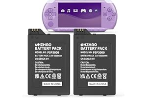 OHZHAO 2pack 5500mAh Rechargeable PSP 3000 Battery, 2025 New Upgrade High Capacity 3.6V Battery for PSP 3000 / PSP Slim 2000 PSP-S110 Console, PSP-2001, PSP-3000, PSP-3001 PSP Slim Console etc