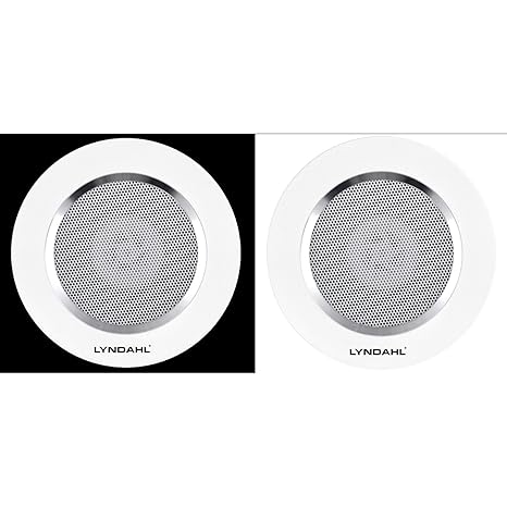 Lyndahl CS120AL 2-Wege Deckenlautsprecher Einbaulautsprecher 120 mm, Lautsprecherpaar Aluminium, Deckenboxen