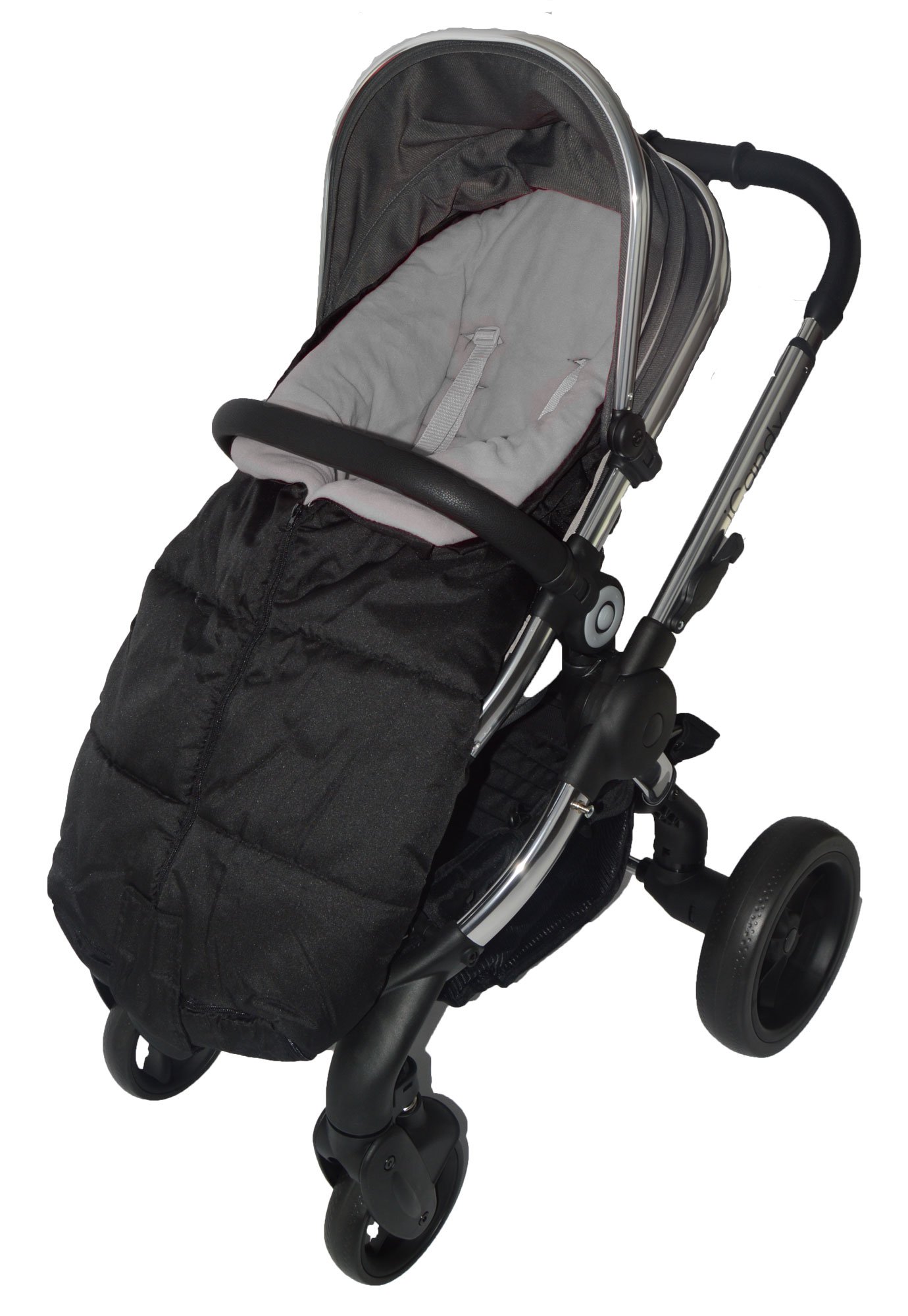 Deluxe Footmuff/Cosy Toes Compatible with iCandy Peach Pushchair Grey
