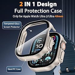 2 Pack Hard Case for Apple Watch Ultra 3/2/Ultra