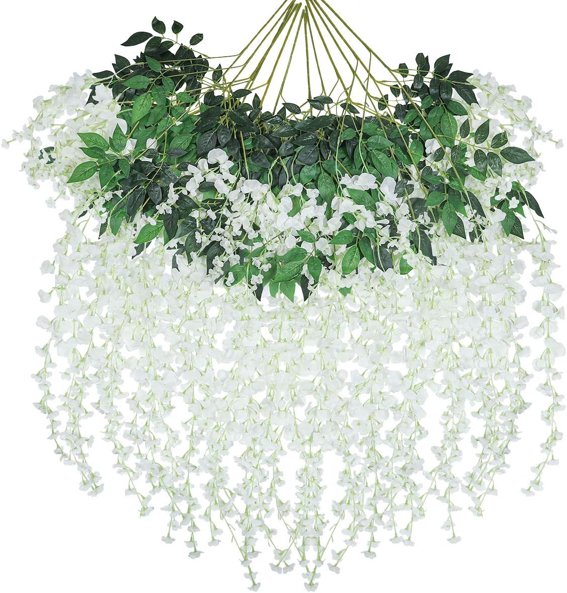 Tifuly 3.6 FT Artificial Wisteria Vines, 3 Branches Ratta Fake