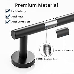 SAYAYO Black Towel Bar for Bathroom, Towel Rack