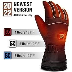 LUWATT Heated Gloves 8H Working Hours Rechargeable
