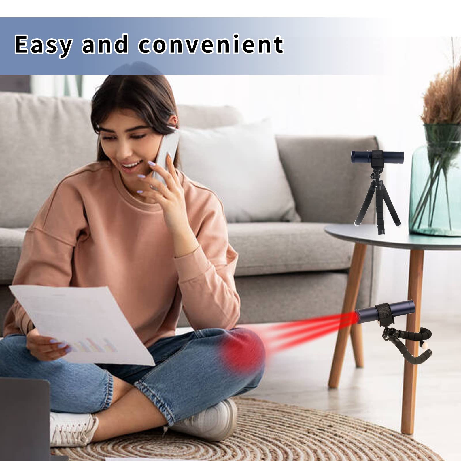 Bliofo Infrared Red Light Therapy Device, Cold Sore Treatment Device Pain Relief for Mouth Nose Ears Knees Feet Hands Joints Muscles and Nerves, Health Care